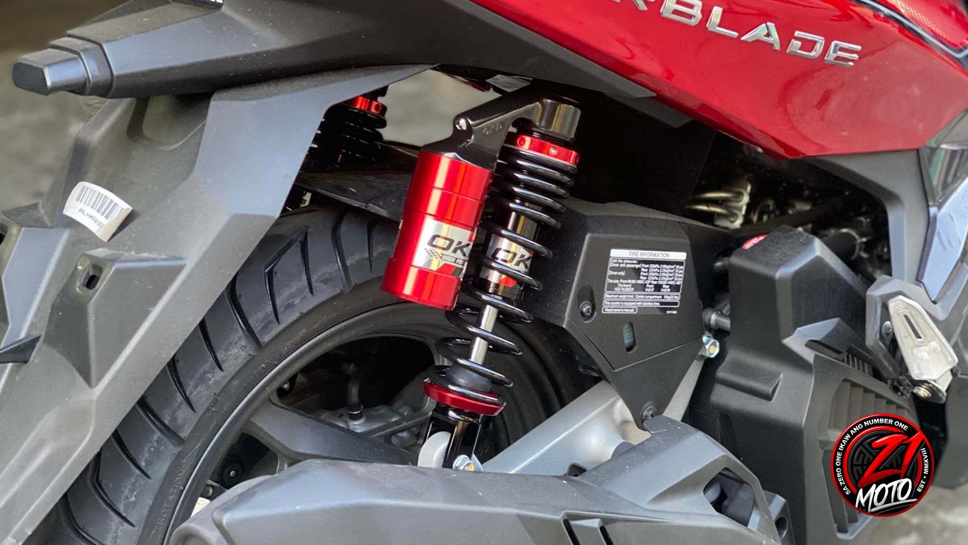 OKD Icon Shocks 300mm for Nmax/Airblade Black/Blue – Zero One Moto